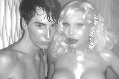 Malcolm De Cesare and Amanda Lepore, neighbors at Stuyvesant Park, photographed at a private table, after discussing their experiences of New Jersey.